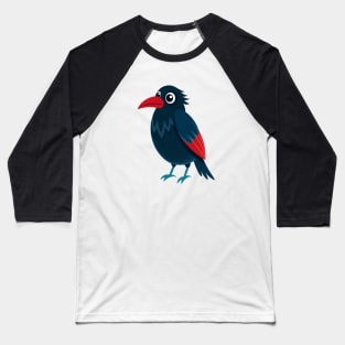 Cute raven bird kawaii Baseball T-Shirt